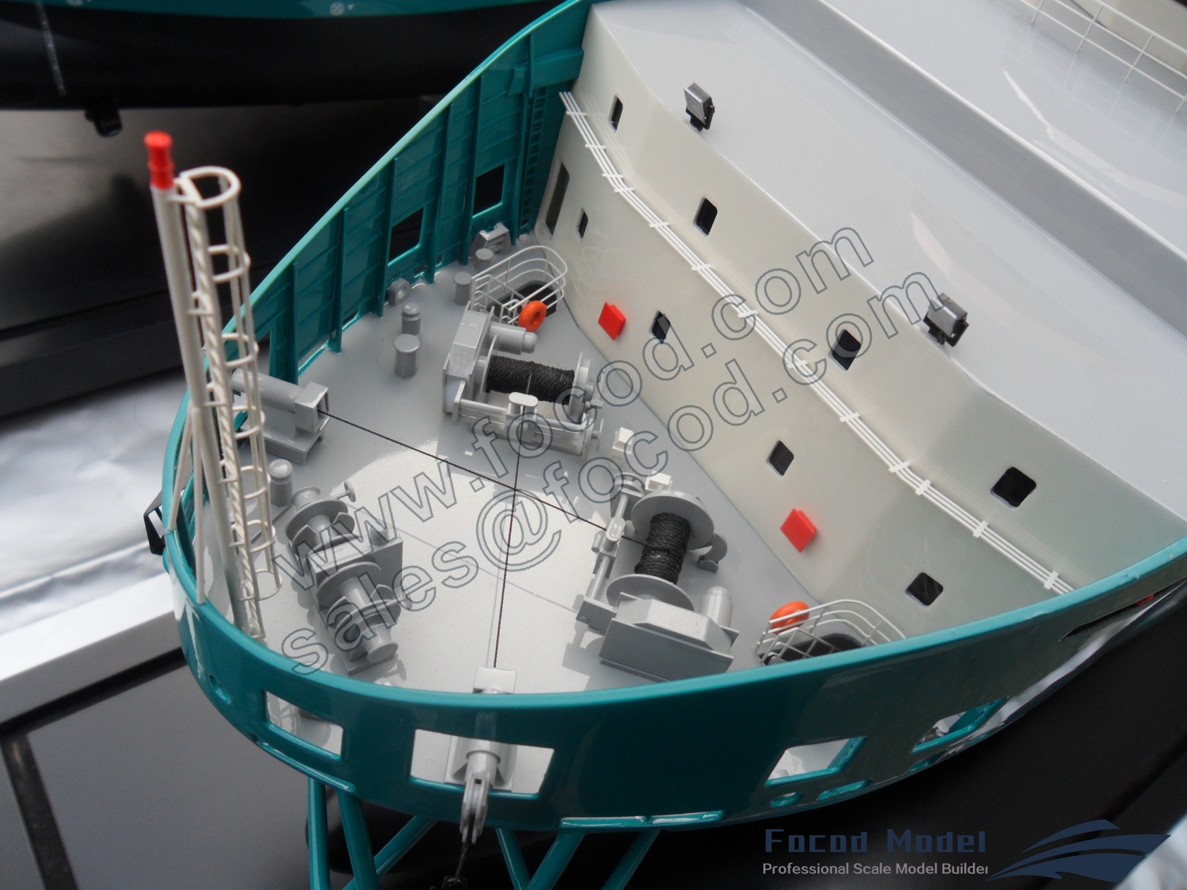 custom made model of 108m Offshore Support Vessel